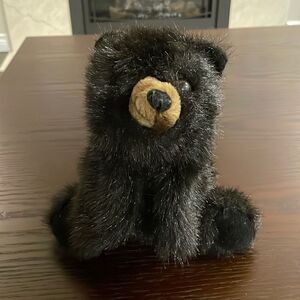 Vintage Folktails Adorable Black Bear Hand Puppet in Excellent Condition 9” long